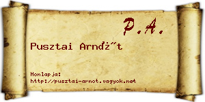 Pusztai Arnót névjegykártya